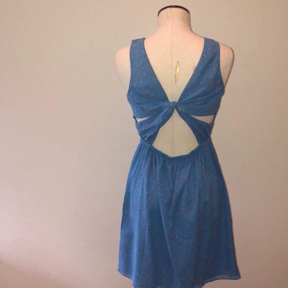 Madewell Silk Abrielle Floral Dress Blue 8 NWOT - Picture 6 of 8